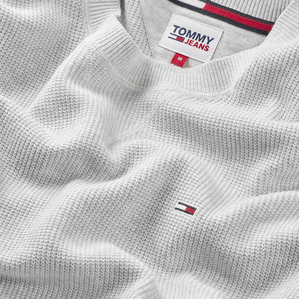 TOMMY JEANS  Felpa Grigia di Cotone Tommy Jeans Uomo Acquista Ora
