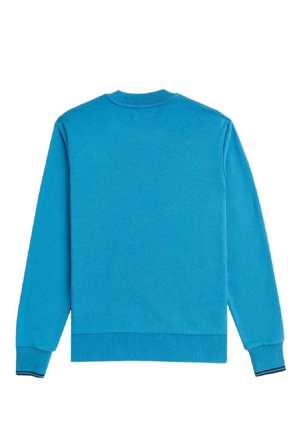 FRED PERRY  Felpa di Cotone Blu Uomo Fred Perry Ultimo giorno