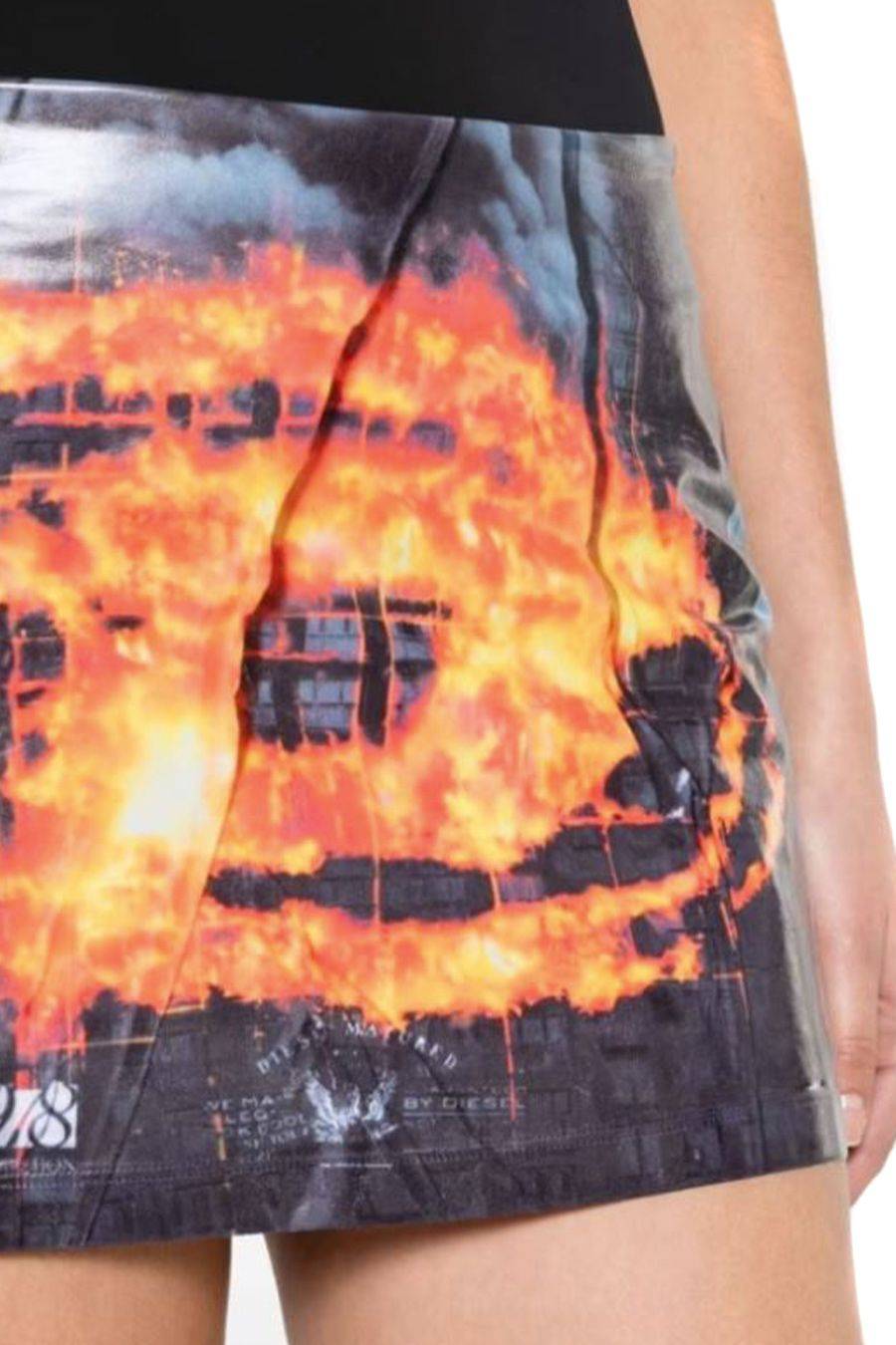 DIESEL  Gonna Piegata Multicolore Diesel - Abbigliamento in Poliestere da Donna Sconto