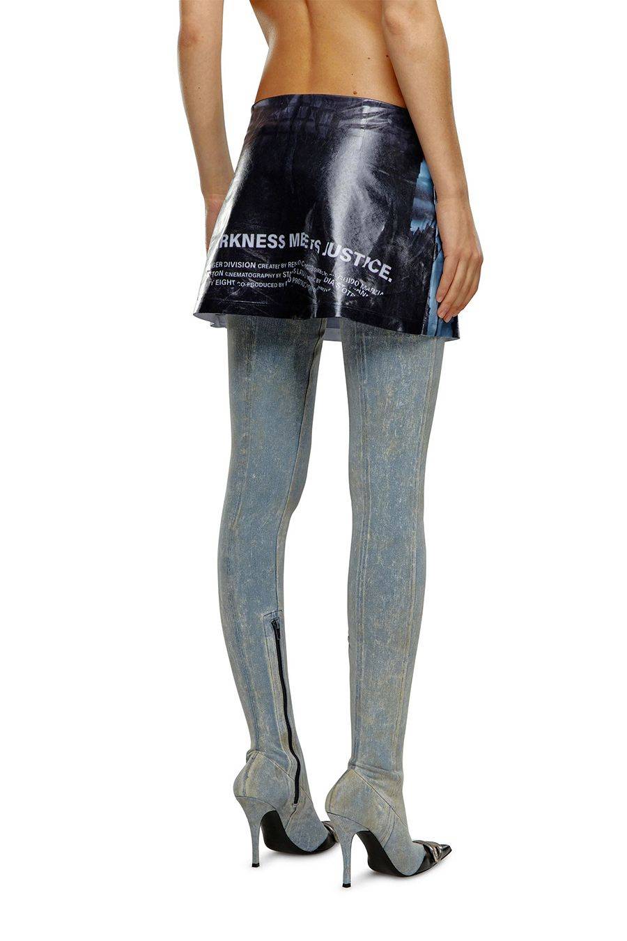 DIESEL  Gonna Piegata Multicolore Diesel - Abbigliamento in Poliestere da Donna Sconto
