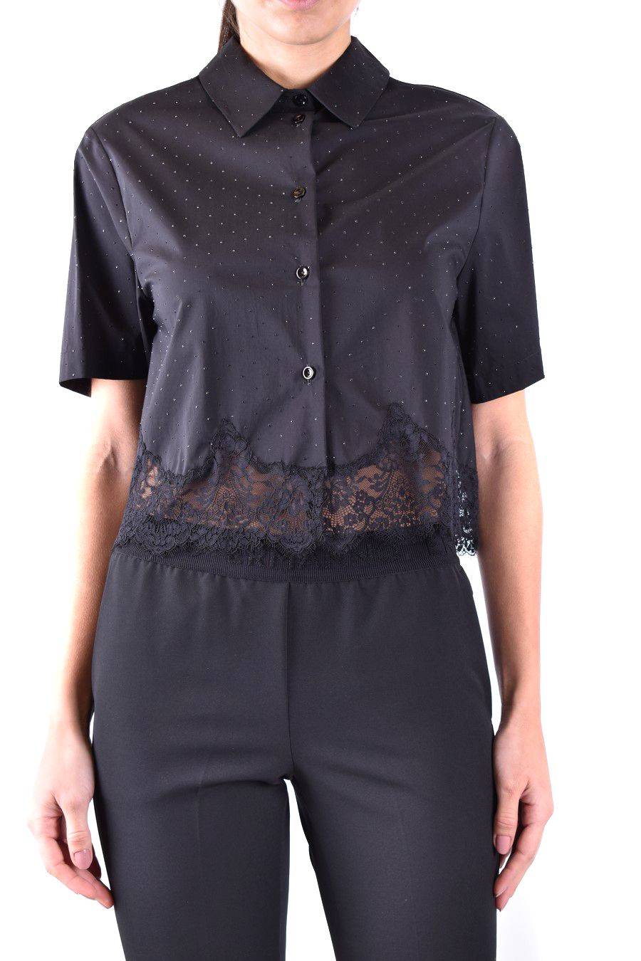 ERMANNO SCERVINO  Camicia Nera in Cotone Ermanno Scervino da Donna In Vendita