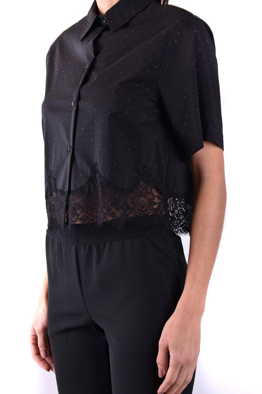 ERMANNO SCERVINO  Camicia Nera in Cotone Ermanno Scervino da Donna In Vendita