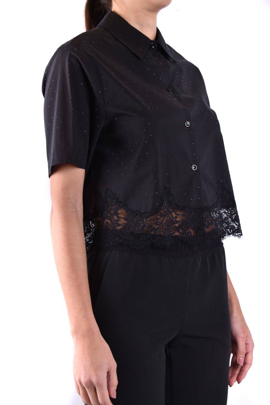 ERMANNO SCERVINO  Camicia Nera in Cotone Ermanno Scervino da Donna In Vendita