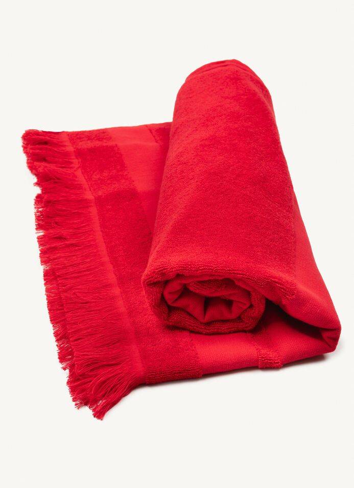 COLMAR  Asciugamano da Spiaggia Rosso in Cotone Unisex Colmar con Frange Hotsell