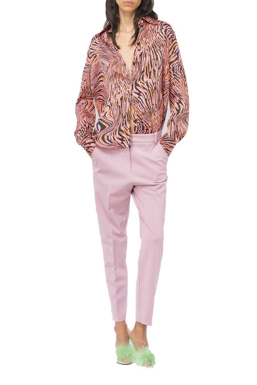 PINKO  Pantaloni Elasticizzati PINKO in Viscosa Rosa per Donna I Più Venduti