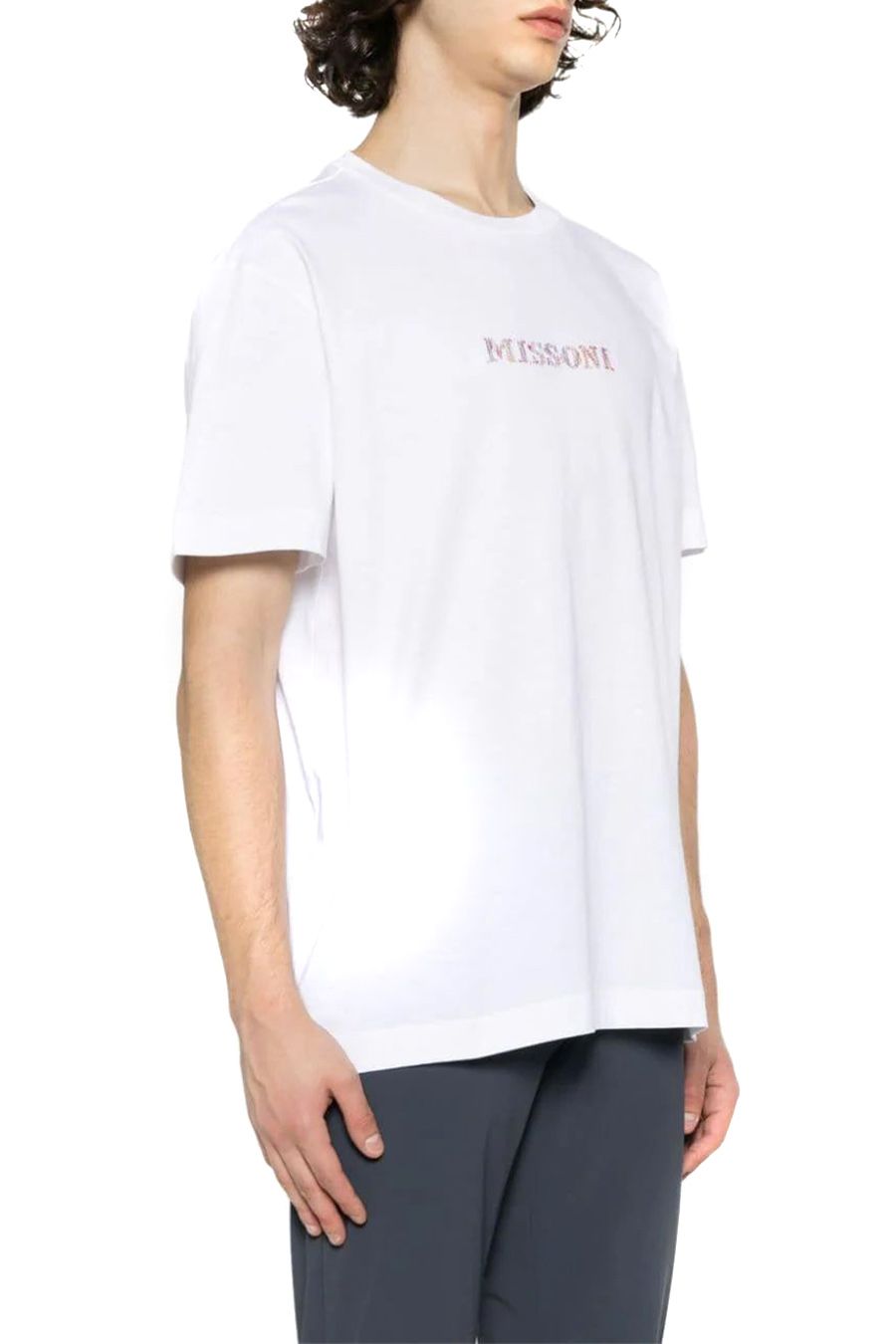 MISSONI  T-Shirt Bianca in Cotone Missoni da Uomo Negozio
