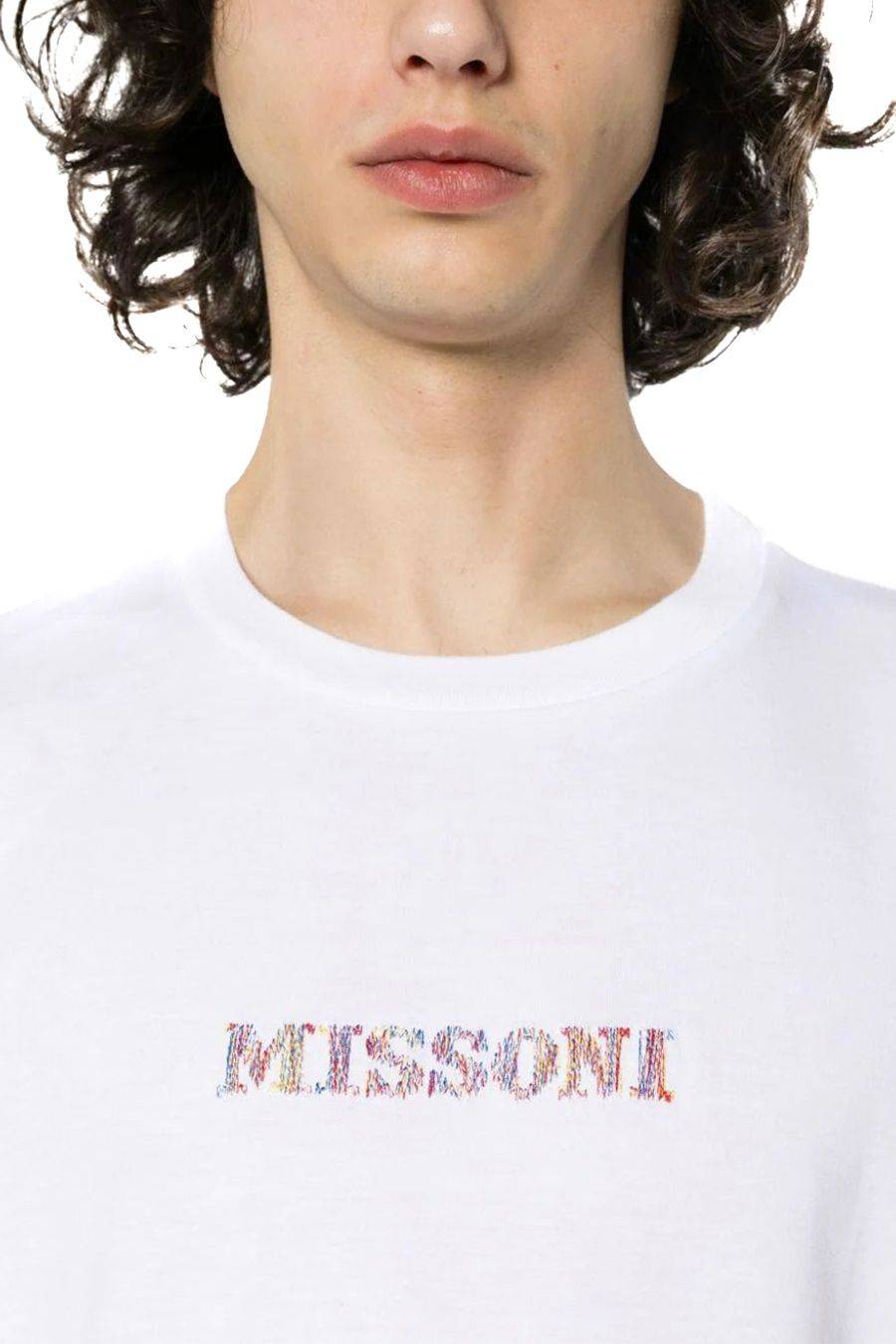 MISSONI  T-Shirt Bianca in Cotone Missoni da Uomo Negozio