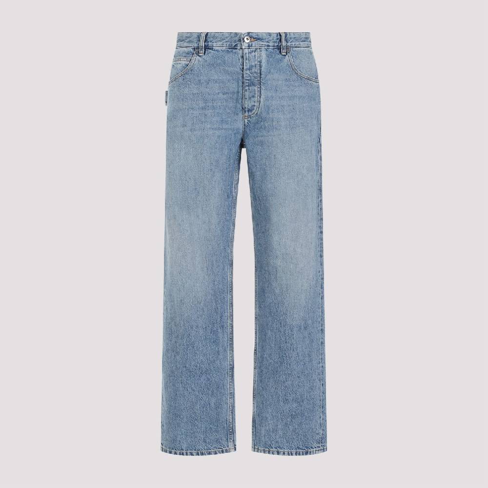 BOTTEGA VENETA  Jeans Dritti in Cotone Blu Medio Uomo Bottega Veneta In Saldo
