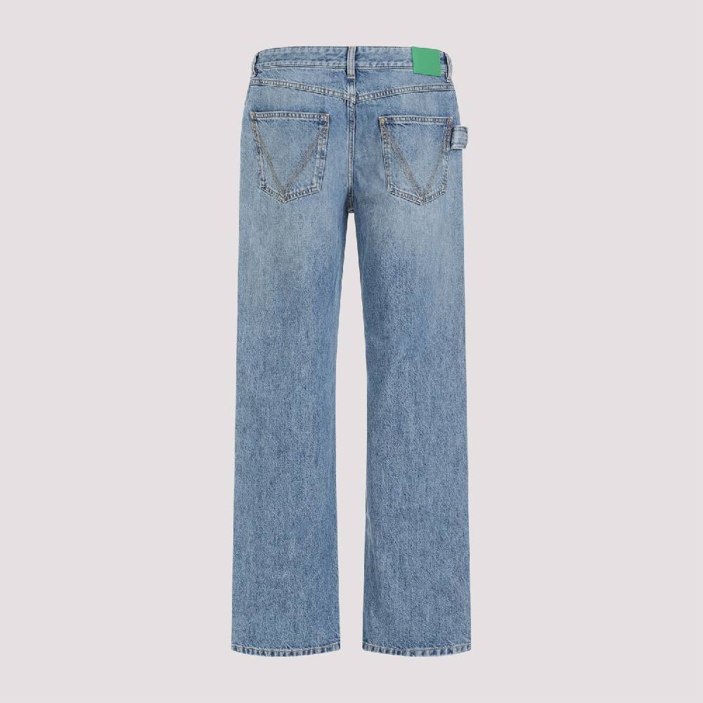 BOTTEGA VENETA  Jeans Dritti in Cotone Blu Medio Uomo Bottega Veneta In Saldo