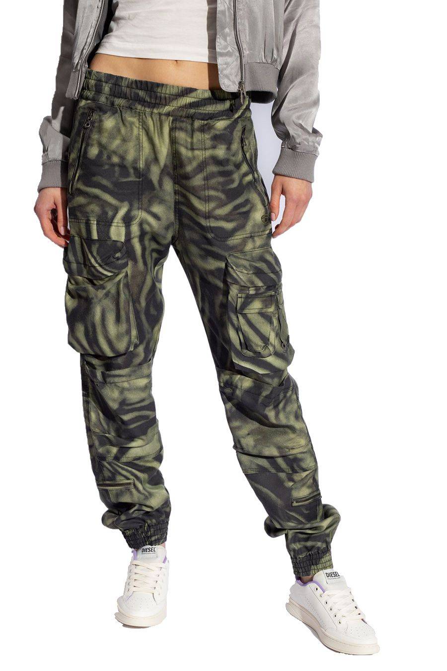 DIESEL  Pantaloni Diesel Multicolor in Lyocell per Donna - A12216 0WGAL5AFA Nuova