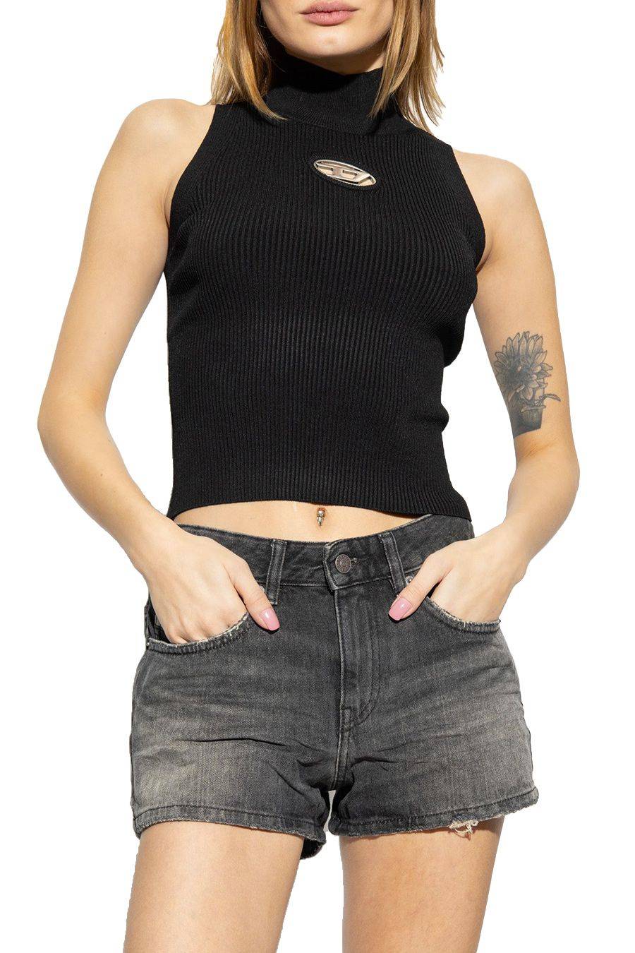DIESEL  Top Nero in Cotone Diesel da Donna - A13020 0DLAX9XX Spedizione Gratuita