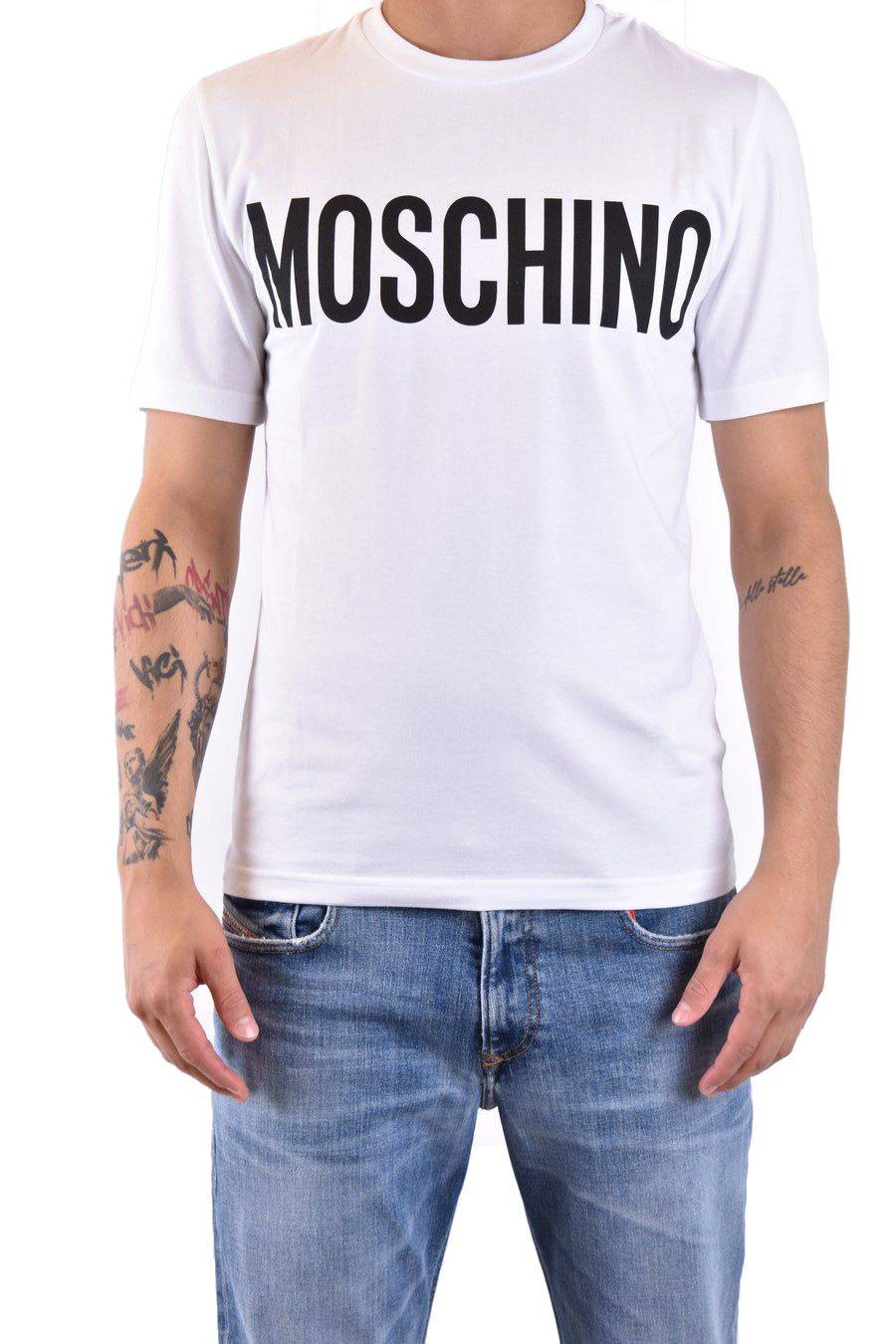 MOSCHINO  Polo Bianca in Cotone da Uomo Moschino A0702 20391001 Qualità
