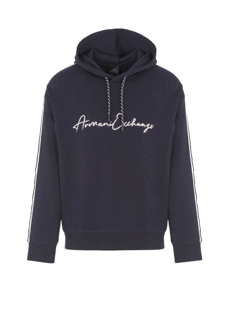 ARMANI EXCHANGE  Felpa con Cappuccio in Cotone Blu - Armani Exchange Uomo