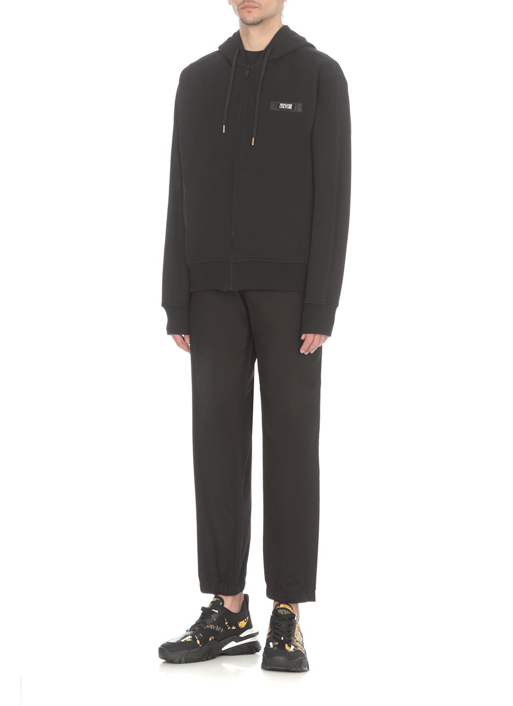 VERSACE JEANS COUTURE  Felpa Versace Jeans Couture in Cotone Nero Uomo Soddisfazione Garantita