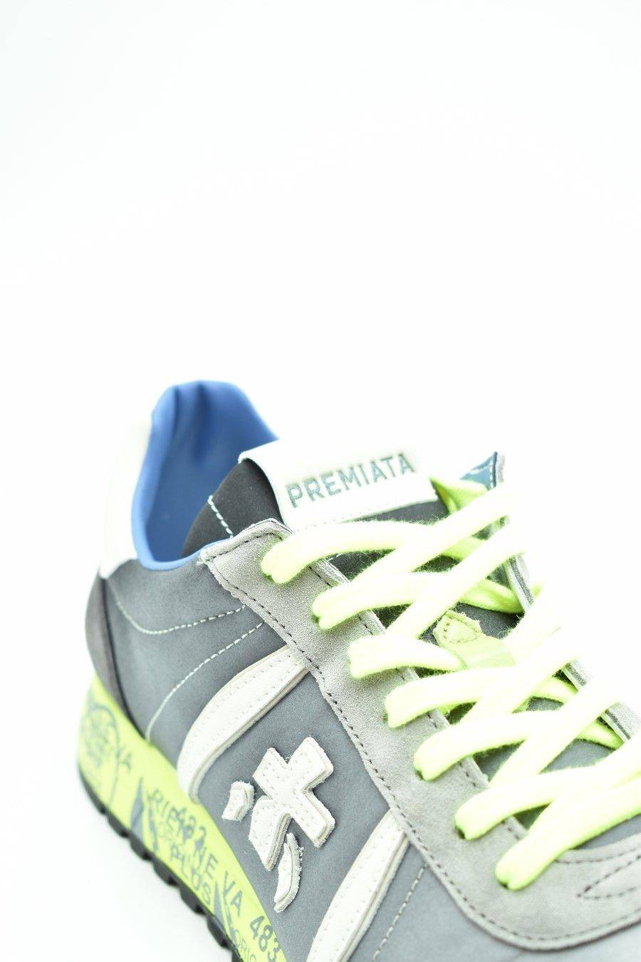 PREMIATA  Sneakers di Pelle Multicolore Premiata Lucy per Uomo Qualità Garantita