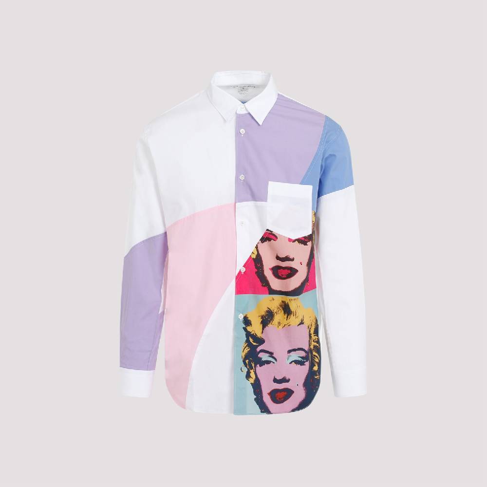 COMME DES GARÇONS SHIRT  Camicia Poplin Patchwork Andy Warhol da Uomo Comme des Garçons Fino Al -60%