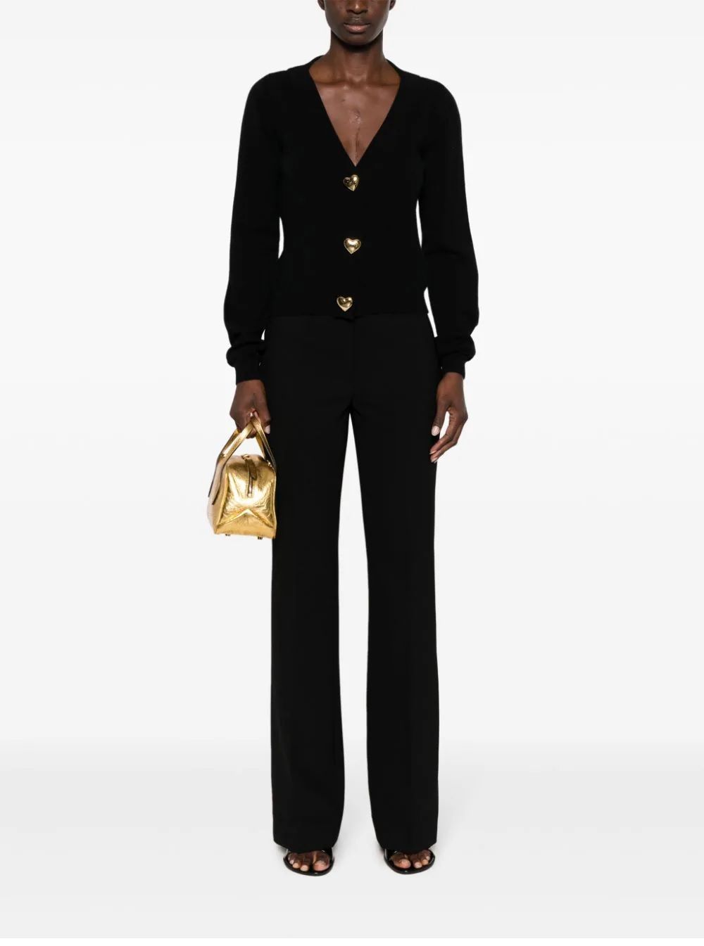 MOSCHINO  Pantaloni Eleganti Neri MOSCHINO da Donna Outlet