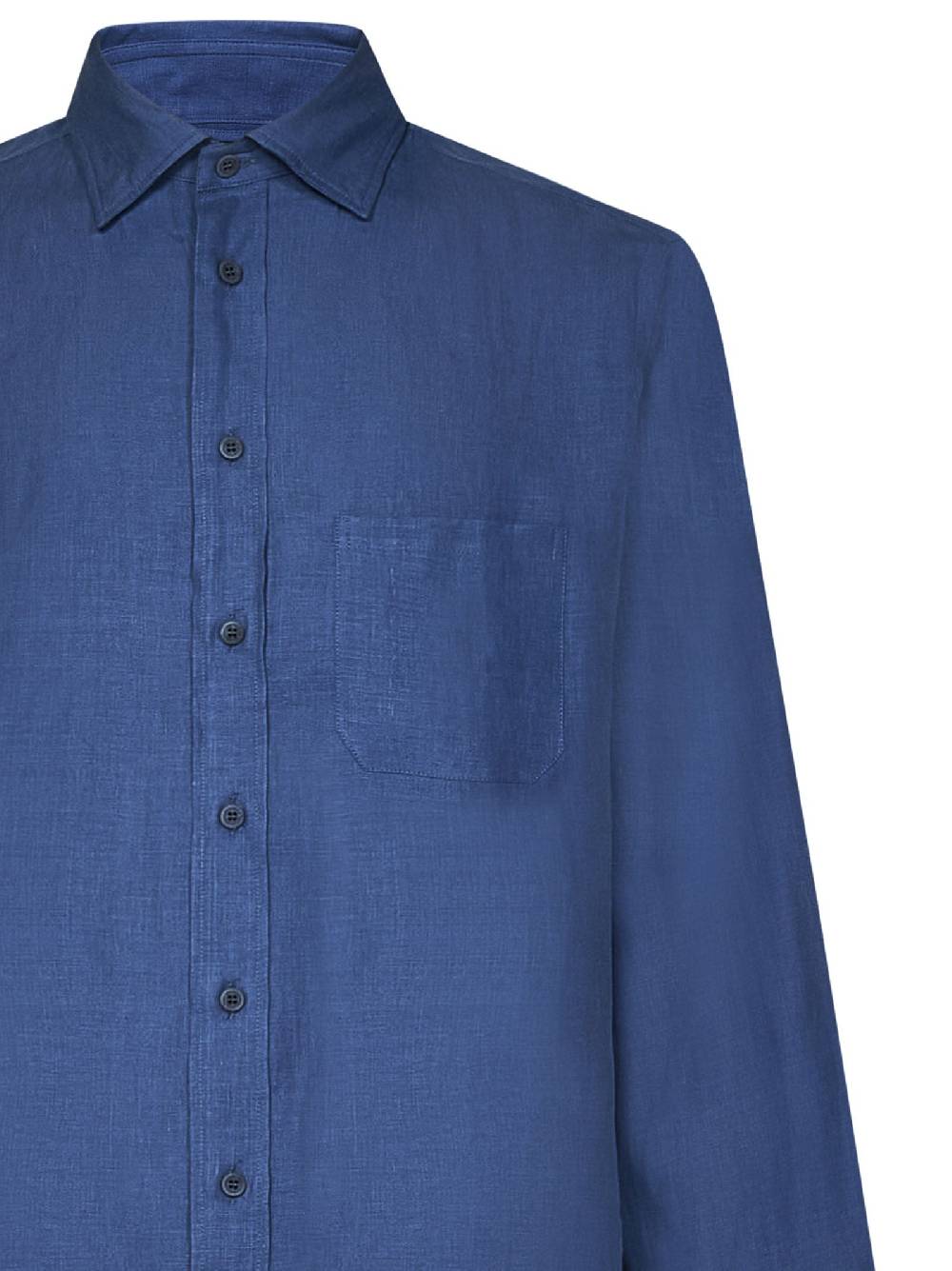 SEASE  Camicia Classica SEASE Blu Reale in Lino da Uomo I Più Venduti
