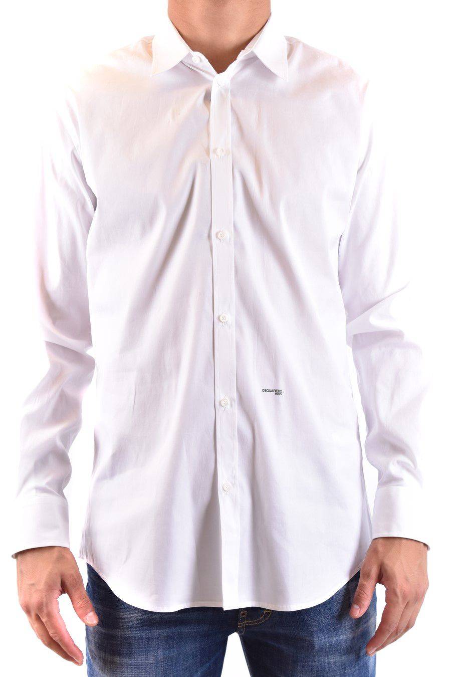 DSQUARED2  Camicia Classica Uomo DSQUARED2 Cotone Bianco