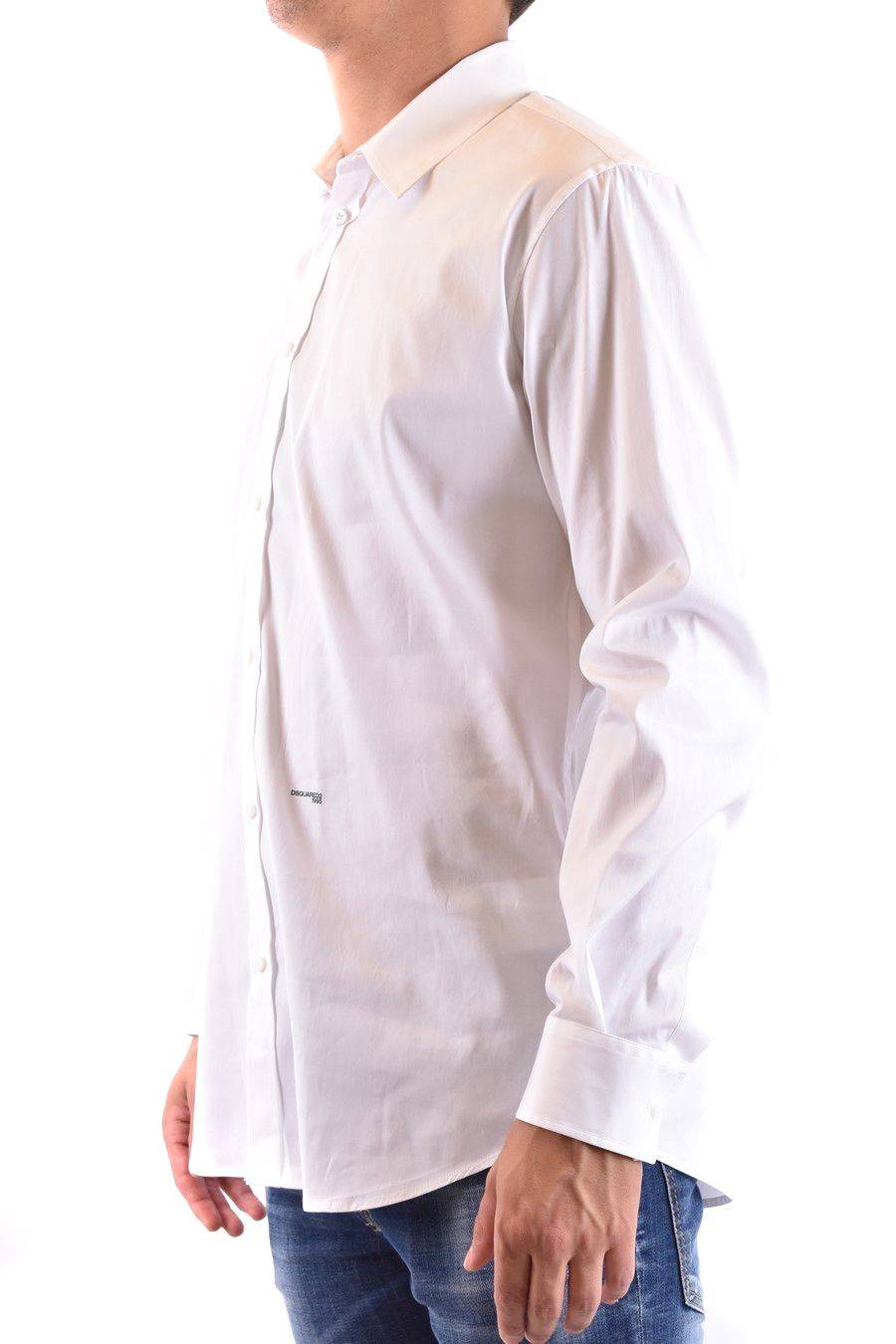 DSQUARED2  Camicia Classica Uomo DSQUARED2 Cotone Bianco Vendite Flash