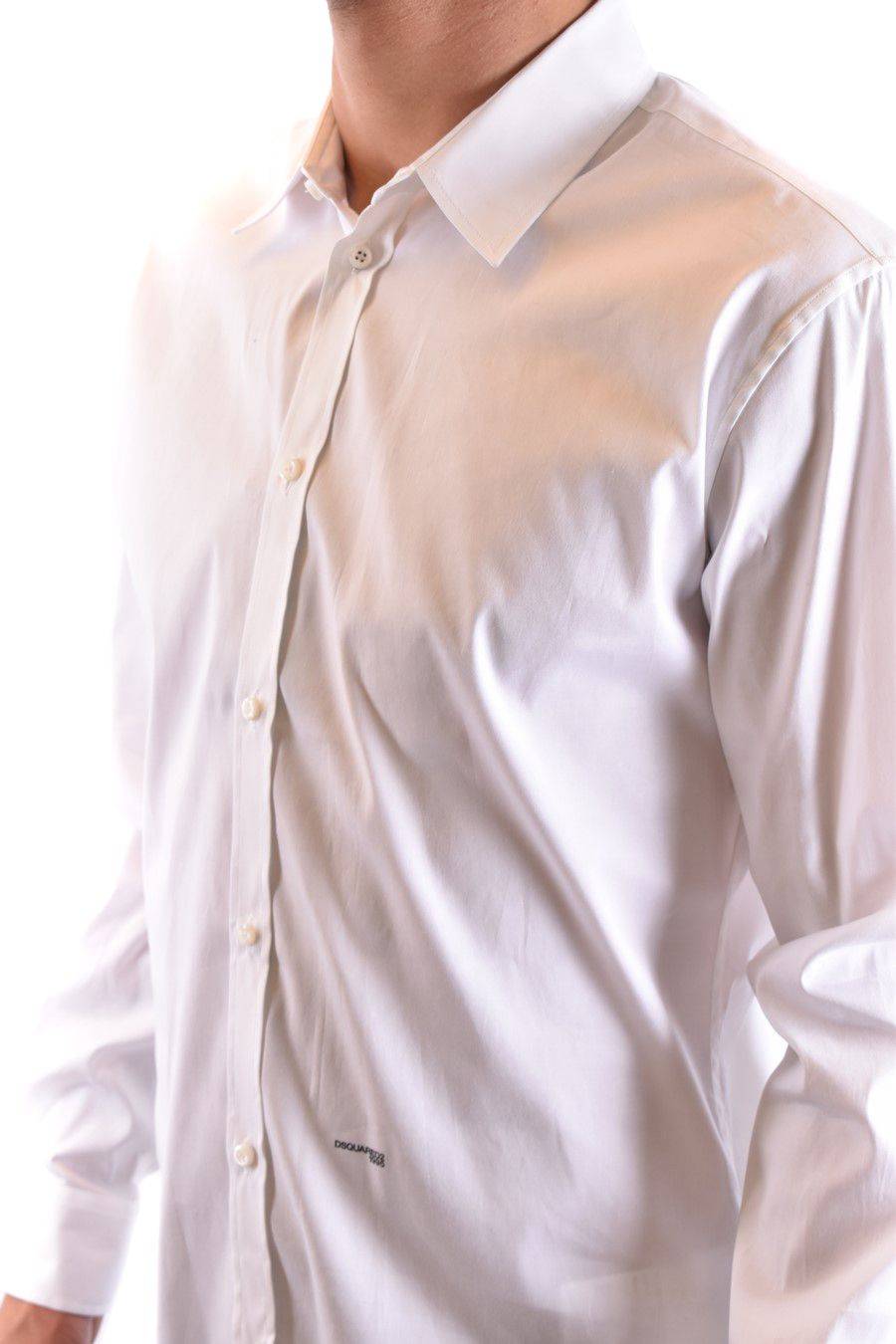 DSQUARED2  Camicia Classica Uomo DSQUARED2 Cotone Bianco Vendite Flash