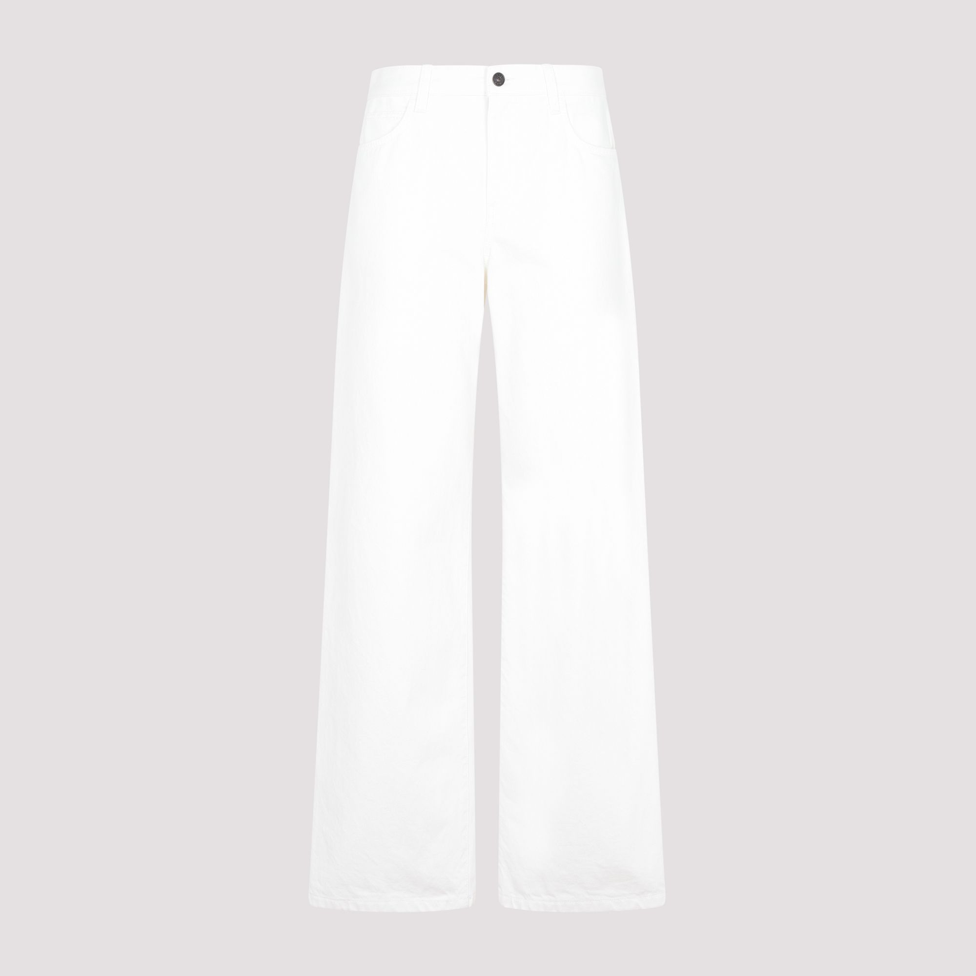 THE ROW  Jeans Bianchi in Cotone a Vita Alta THE ROW da Donna Moda