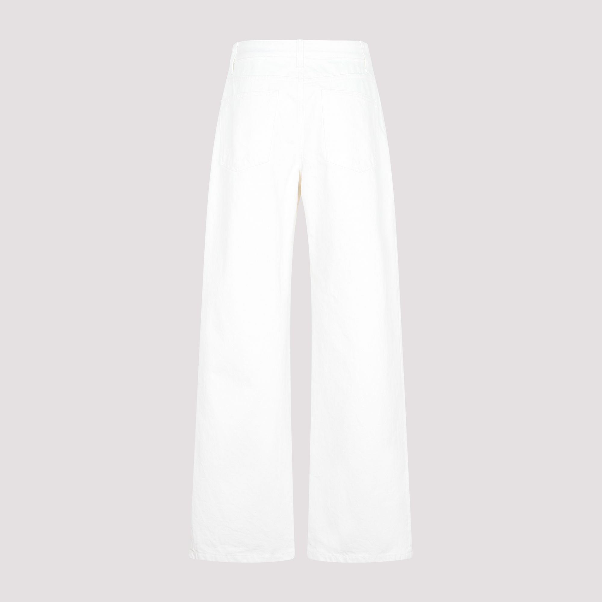 THE ROW  Jeans Bianchi in Cotone a Vita Alta THE ROW da Donna Moda