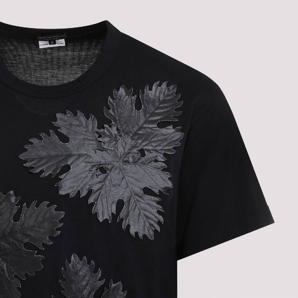 COMME DES GARÇONS  T-Shirt Comme Des Garçons Nero Stampa Foglia Poliestere - Uomo 2025