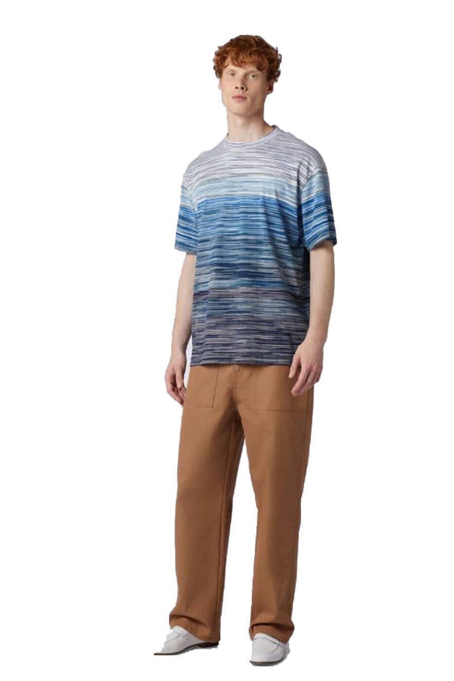 MISSONI  T-Shirt Cotone Blu Uomo Missoni 2025