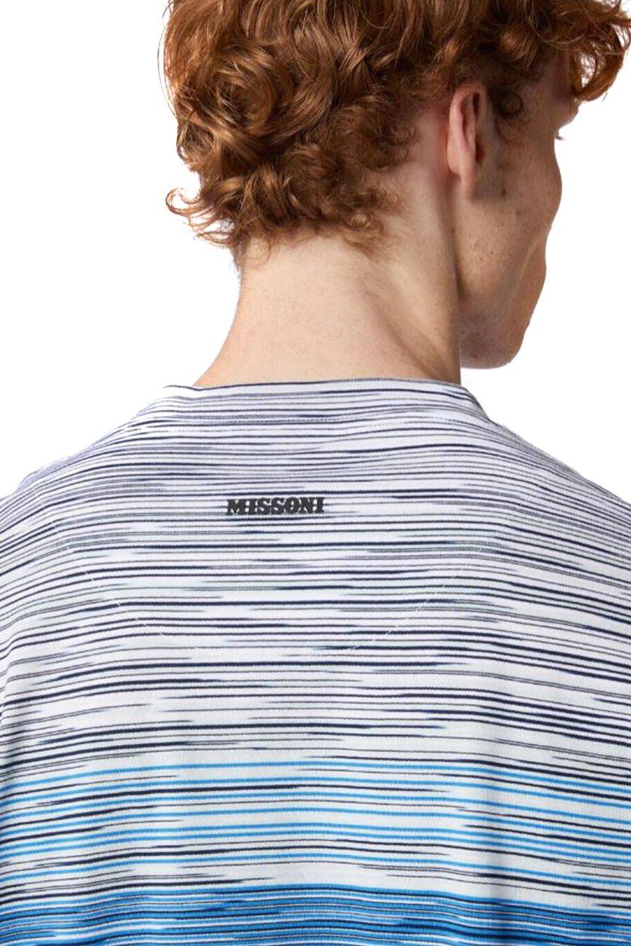 MISSONI  T-Shirt Cotone Blu Uomo Missoni 2025