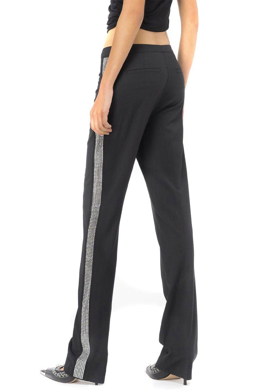 PINKO  Pantaloni Neri in Misto Lana PINKO da Donna Nuovo