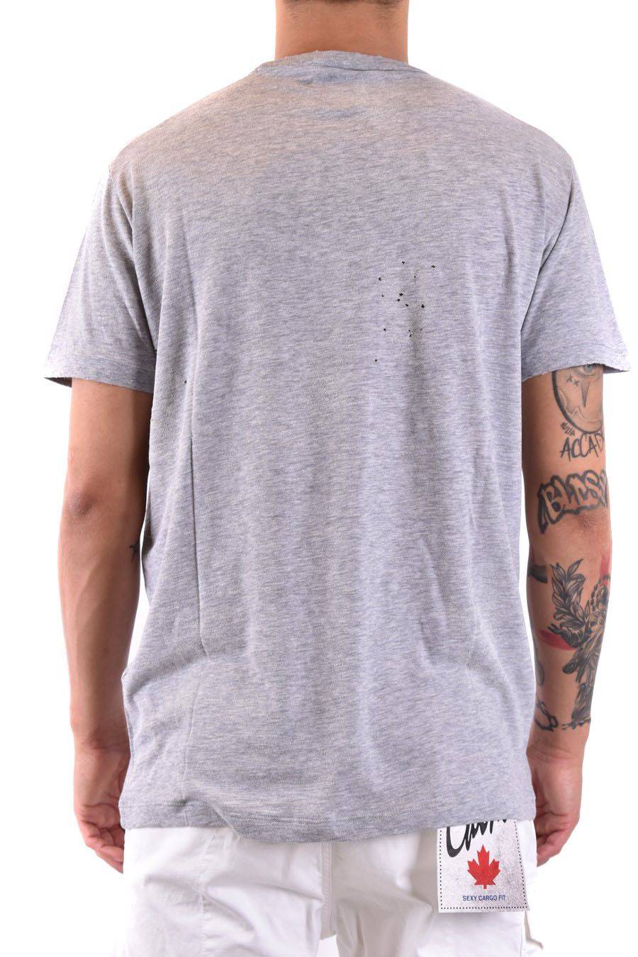 DSQUARED2  Polo Grigia in Cotone Uomo DSQUARED2 Qualità