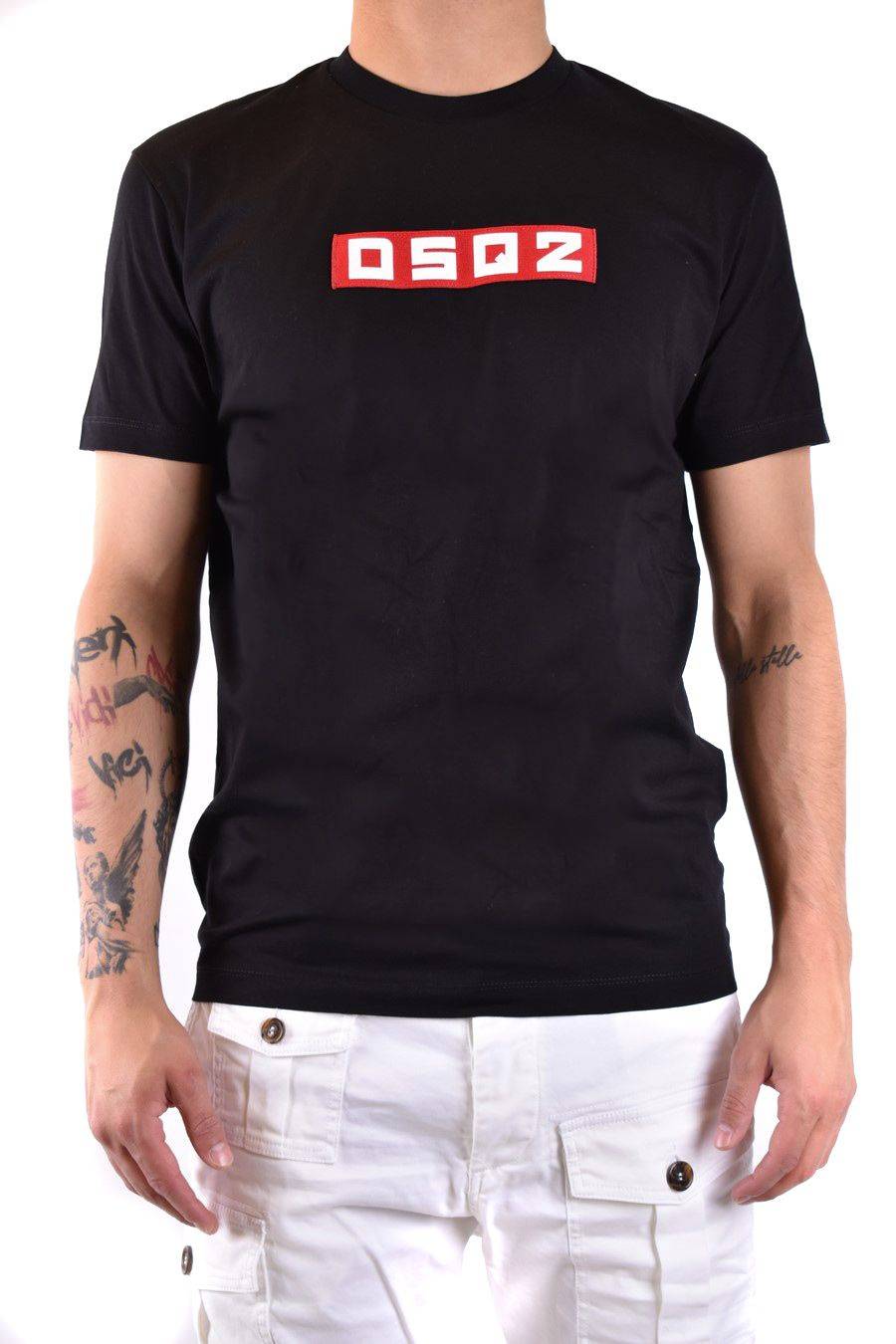 DSQUARED2  T-Shirt Nera in Cotone DSQUARED2 S74GD1223 Promozione