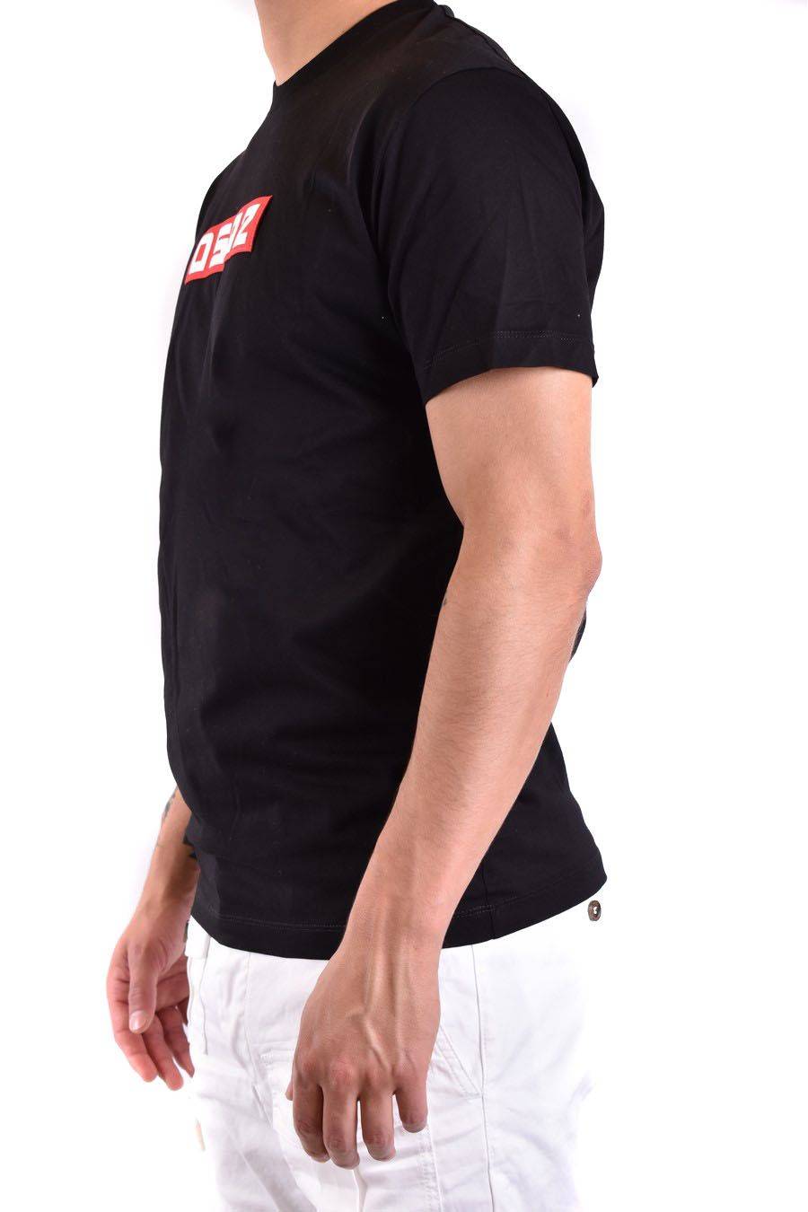 DSQUARED2  T-Shirt Nera in Cotone DSQUARED2 S74GD1223 Promozione