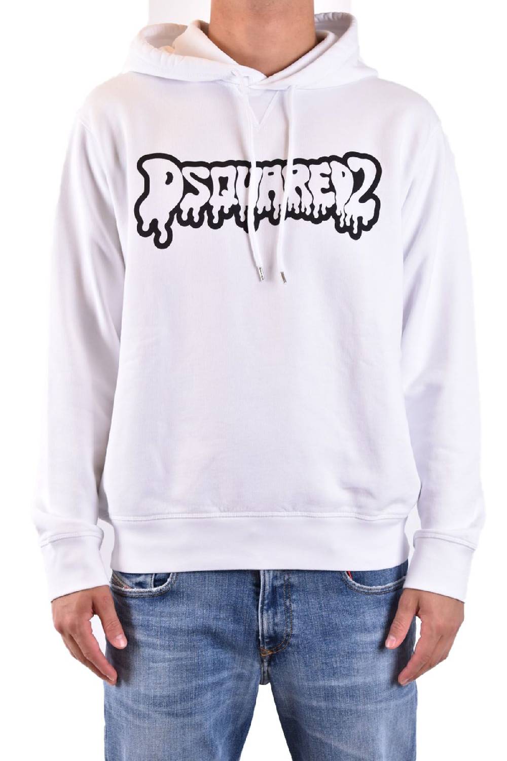 DSQUARED2  Felpa di Cotone Bianca da Uomo DSQUARED2 S74GU0754 Spedizione Gratuita