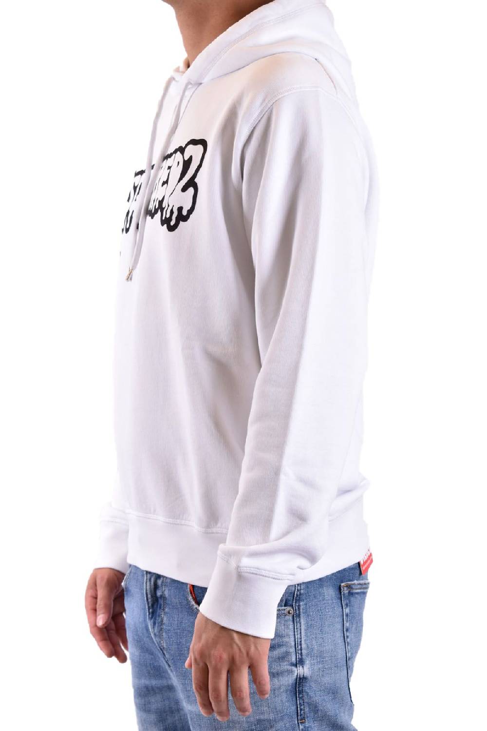 DSQUARED2  Felpa di Cotone Bianca da Uomo DSQUARED2 S74GU0754 Spedizione Gratuita