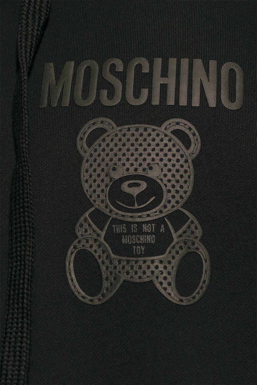 MOSCHINO  Felpa di Cotone Nero Uomo Moschino V1727 Offerta natalizia