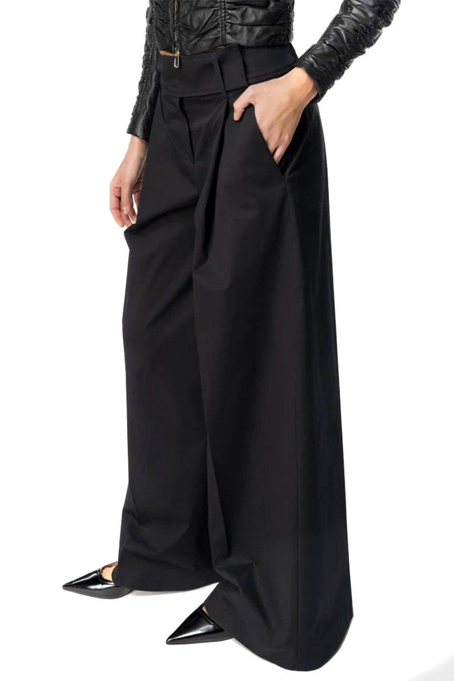 PINKO  Pantaloni Stretch Cotone Nero Donna PINKO Negozi Online