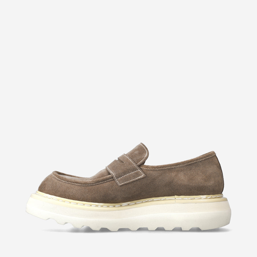 Premiata Mocassini Over Cal 32161A in camoscio Saldi