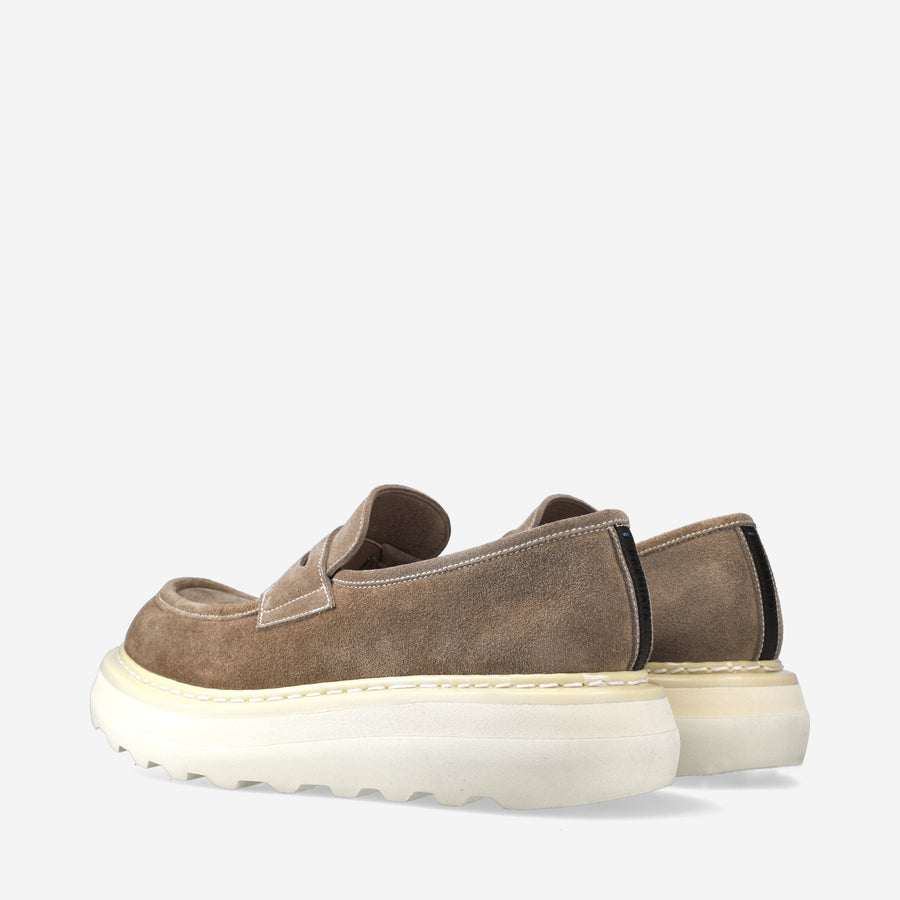 Premiata Mocassini Over Cal 32161A in camoscio Saldi