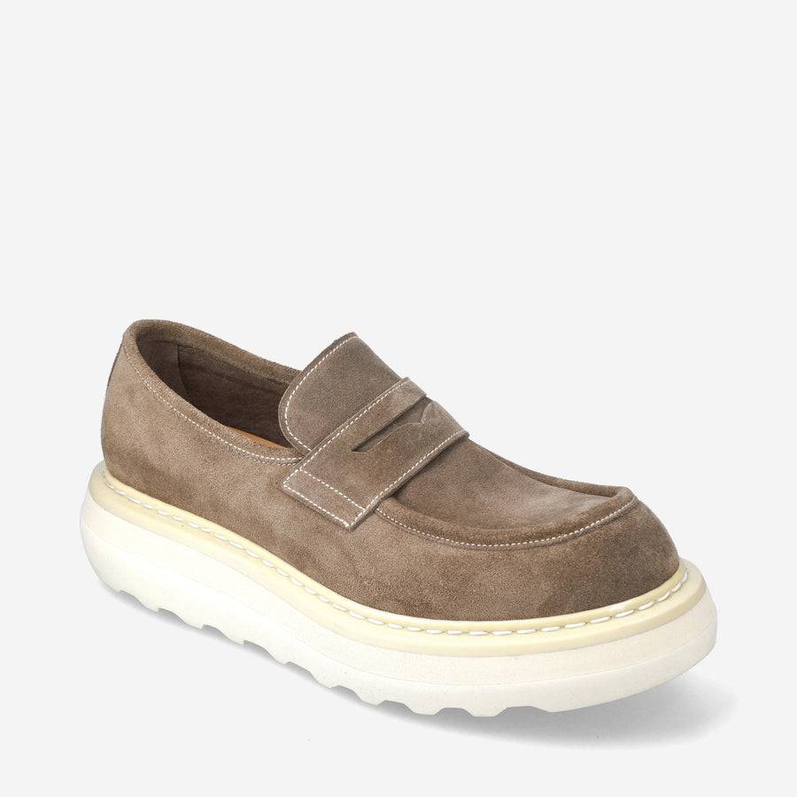 Premiata Mocassini Over Cal 32161A in camoscio Saldi