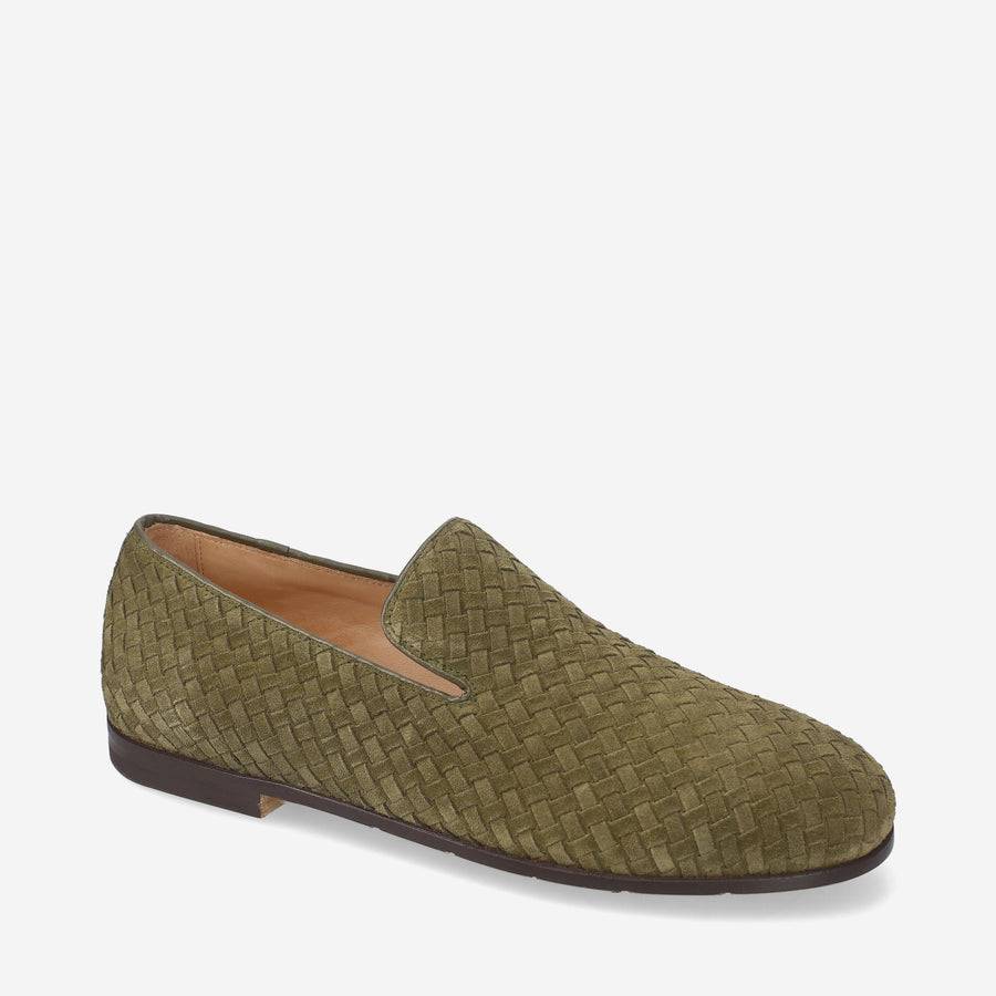 Premiata Slip-on Arden 32154G in camoscio intrecciato Economico