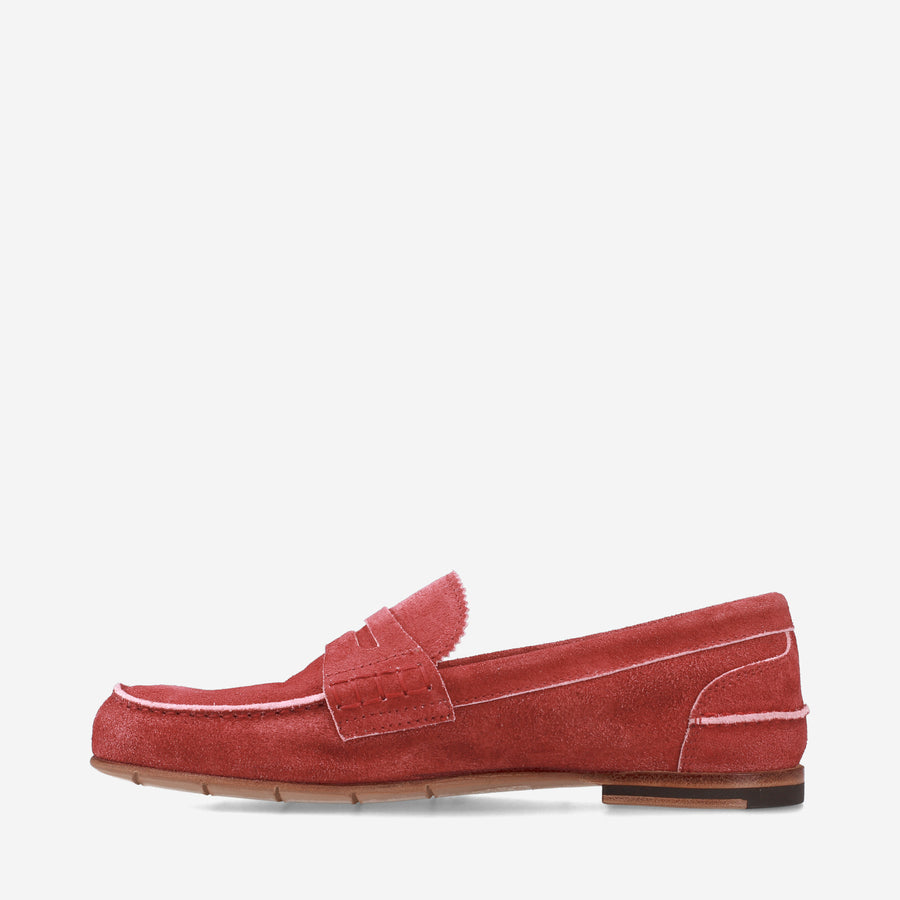 Premiata Mocassini M6780B in suede cardinale In Linea