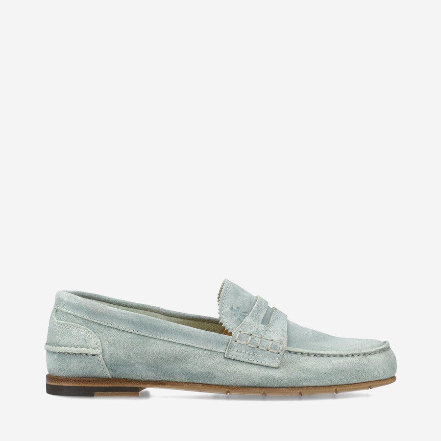 Premiata Mocassini M6780A in suede alga
