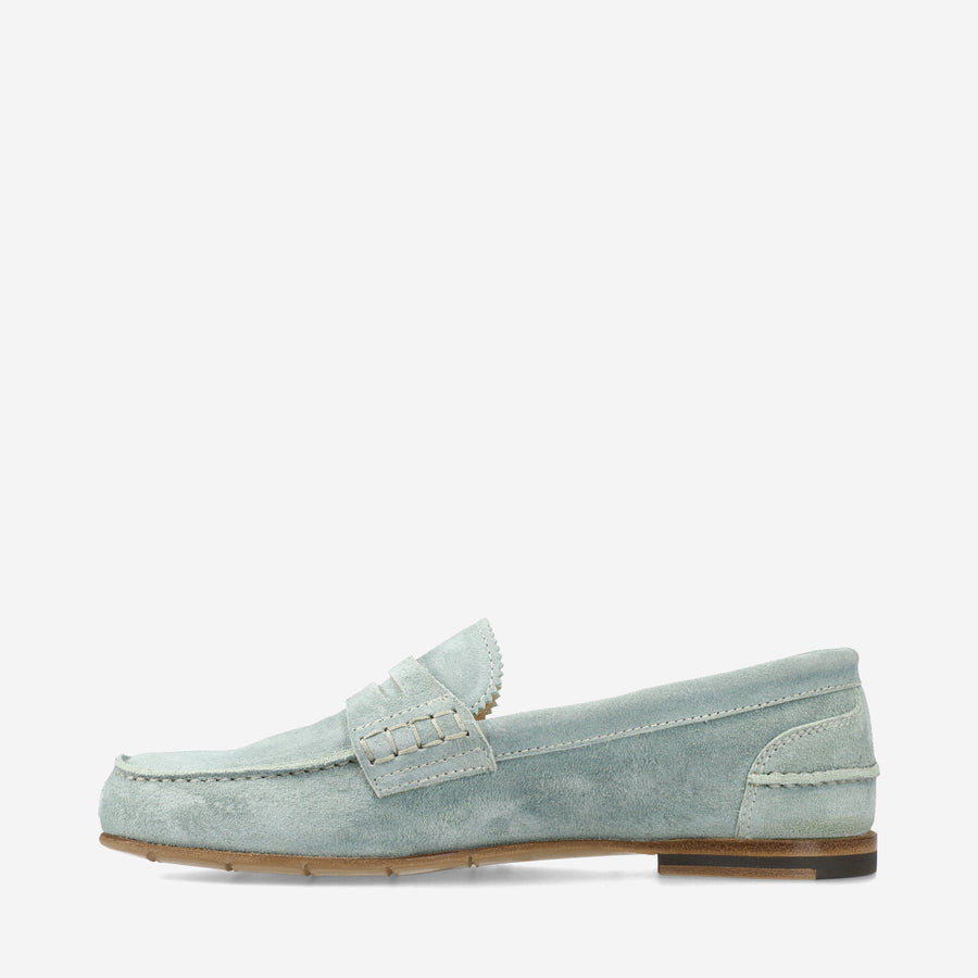 Premiata Mocassini M6780A in suede alga Nuovo