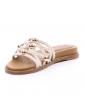 ﻿I NUOVO Sandalo basso donna I NUOVO 398007 CREMA Offerte