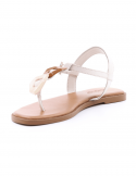 I NUOVO Sandalo basso donna infradito I NUOVO 981006 CREMA In Saldo