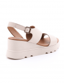 BUENO Sandalo con zeppa donna BUENO Y8602 CREMA Italy