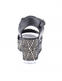 BUENO Sandalo con zeppa donna BUENO U7003 NERO Qualità Garantita