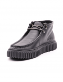 CLARKS Polacco casual uomo CLARKS TORHILL HI BLK LEA in pelle Moda